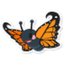 Orange Butterfly Sticker